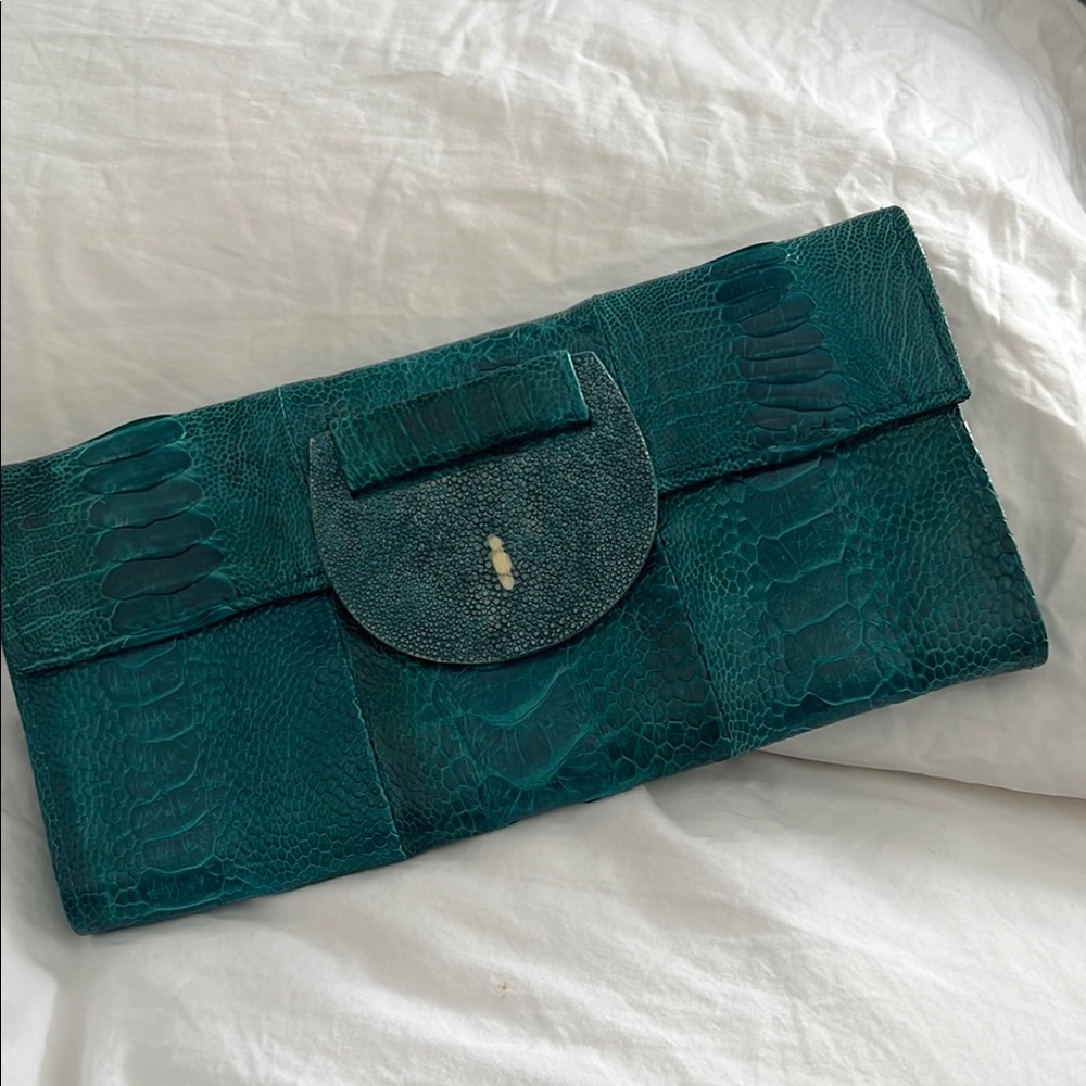 Elegant Teal Clutch Bag